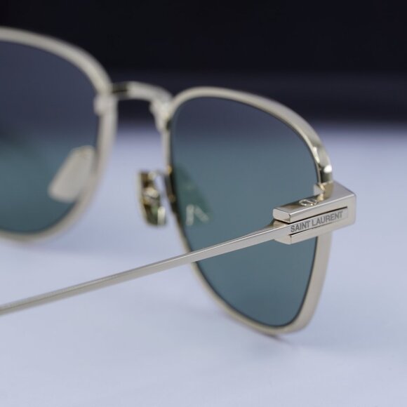 Saint Laurent SL741 003 Square Sunglasses - Gold/Green - Picture 5 of 12